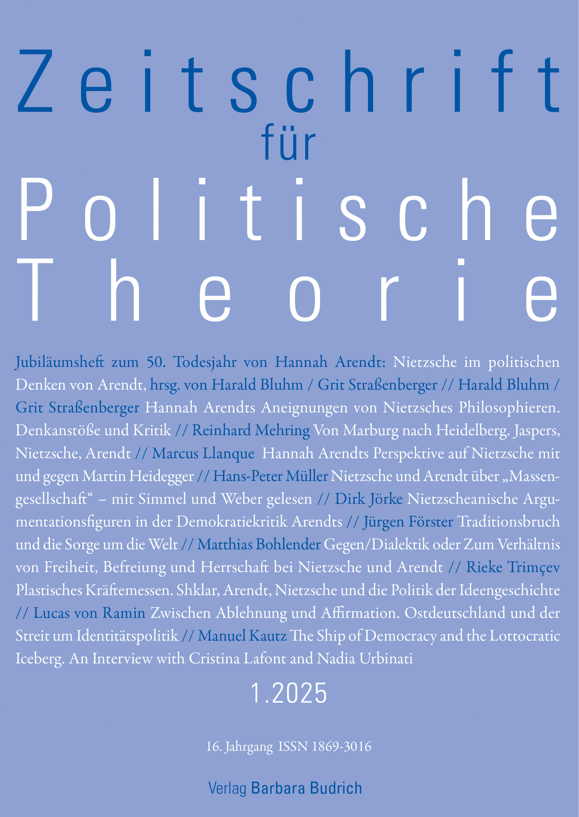 Zeitschrift für Politische Theorie
